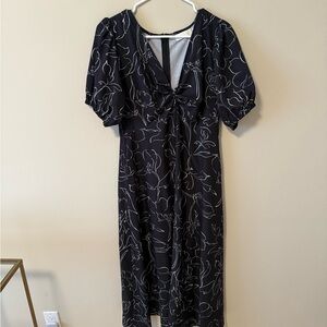 Elegant Black Floral Dress